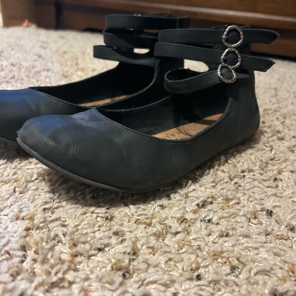 Jellypop Black Flats with Double Strap